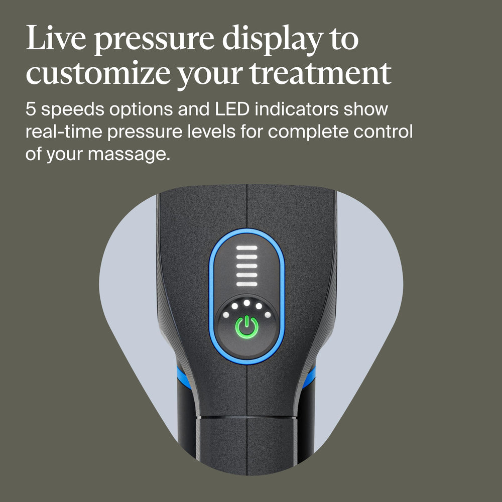 Theragun Prime standard ball attachment covers larger muscle groups smoothly.