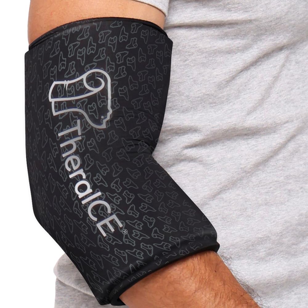 TheraICE elbow ice pack compression wrap for targeted elbow relief and cooling.