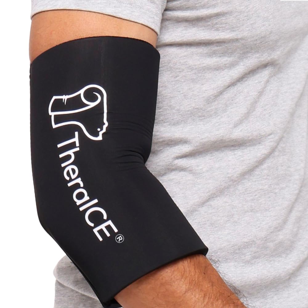 TheraICE elbow ice pack wrap delivering 360° compression for elbow relief