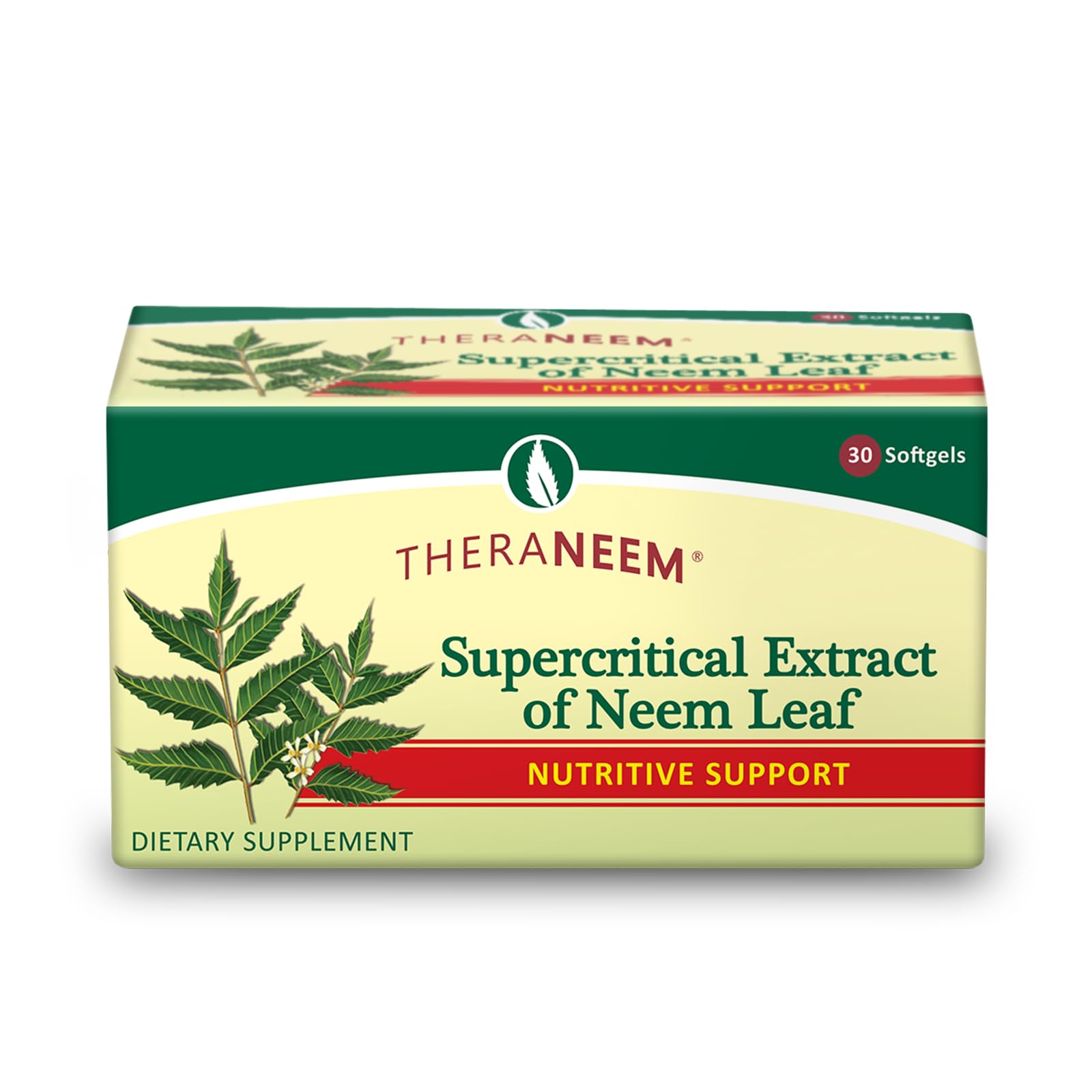 TheraNeem capsule close-up, supporting skin and immune wellness.