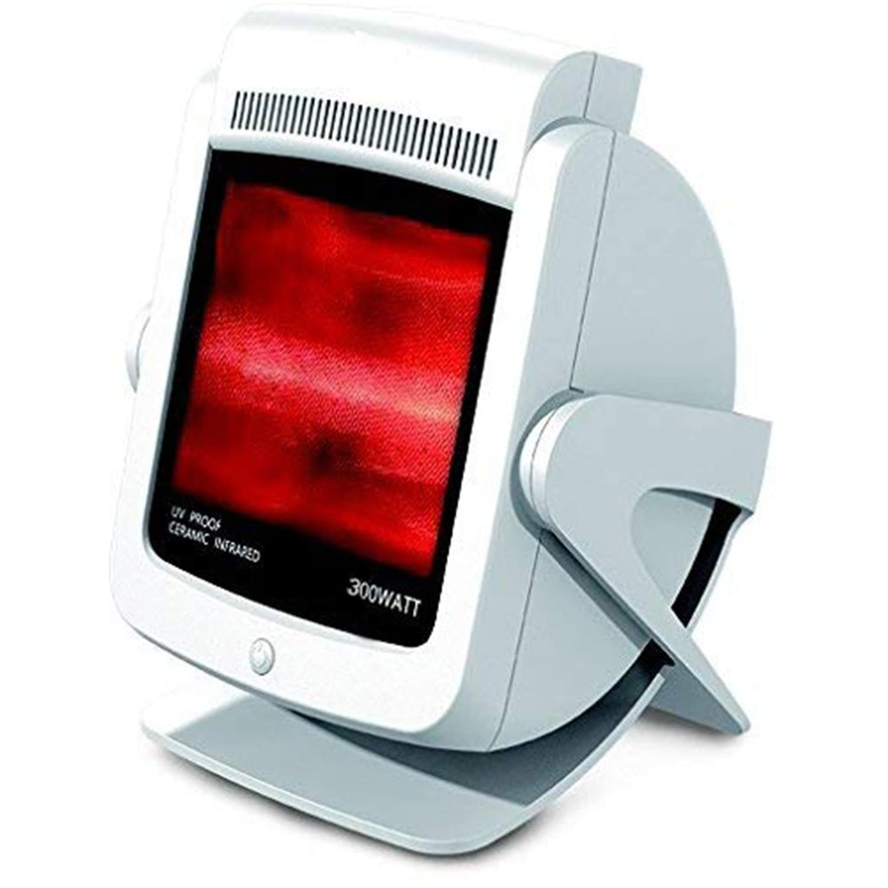 TheraLamp aids arm relief with deep infrared heat for daily recovery.