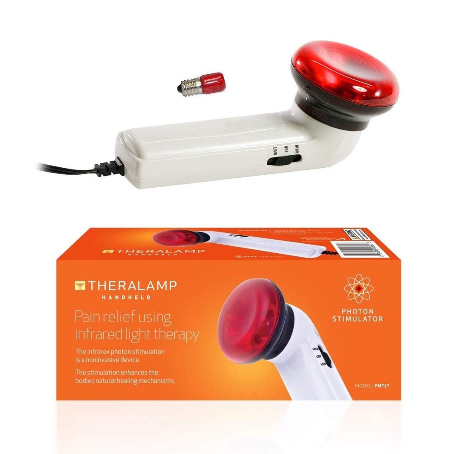 Theralamp red light therapy wand with angled head for targeted treatment