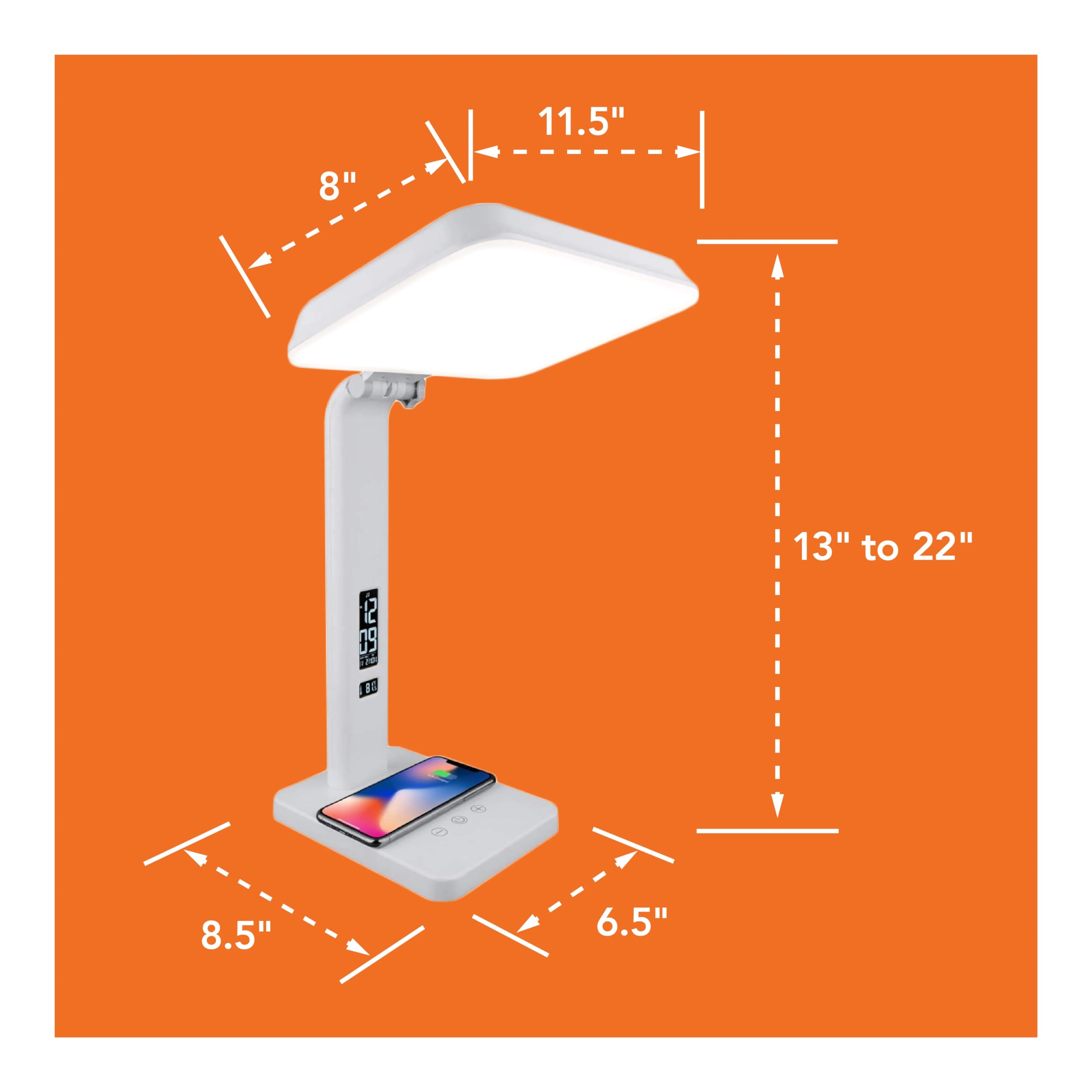 TheraLite Aura Qi Light Lamp delivering 10,000 LUX glare-free white light
