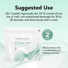 NSF certified label on Theralogix CitraLith packaging indicating purity
