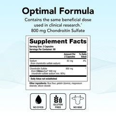 OptiFlex-C label showing NSF certification and chondroitin source.