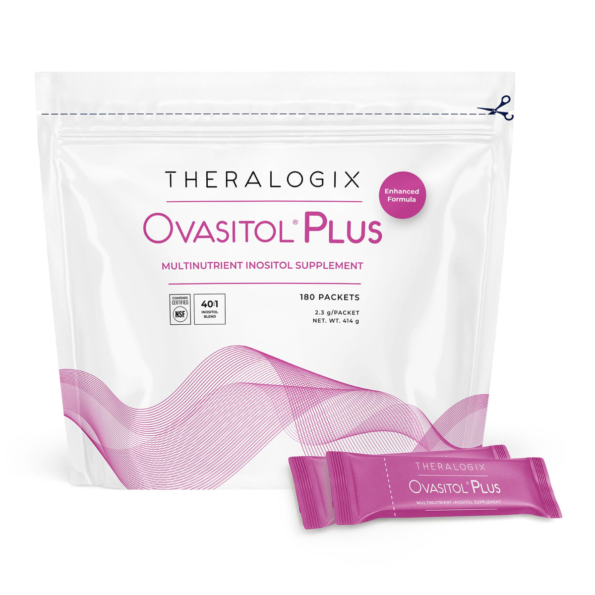 Theralogix Ovasitol Plus bottle front for daily metabolic support
