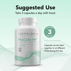 Theralogix ProCerv HP bottle pour suggesting easy daily dosing