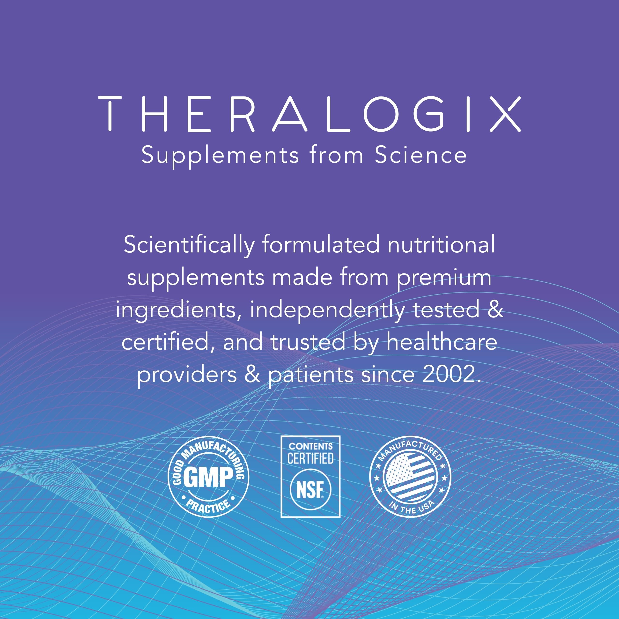 Theralogix Thera-D 2000 packaging highlights vegan, gluten-free vitamin D3.