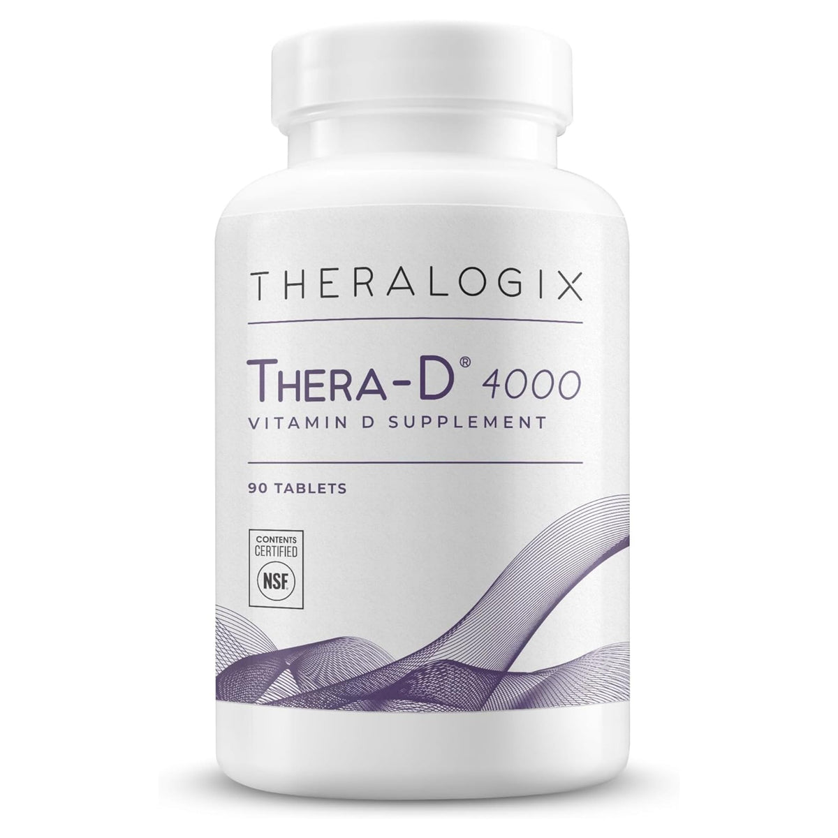 Theralogix Thera-D 4000IU bottle with tablets for daily immune support.