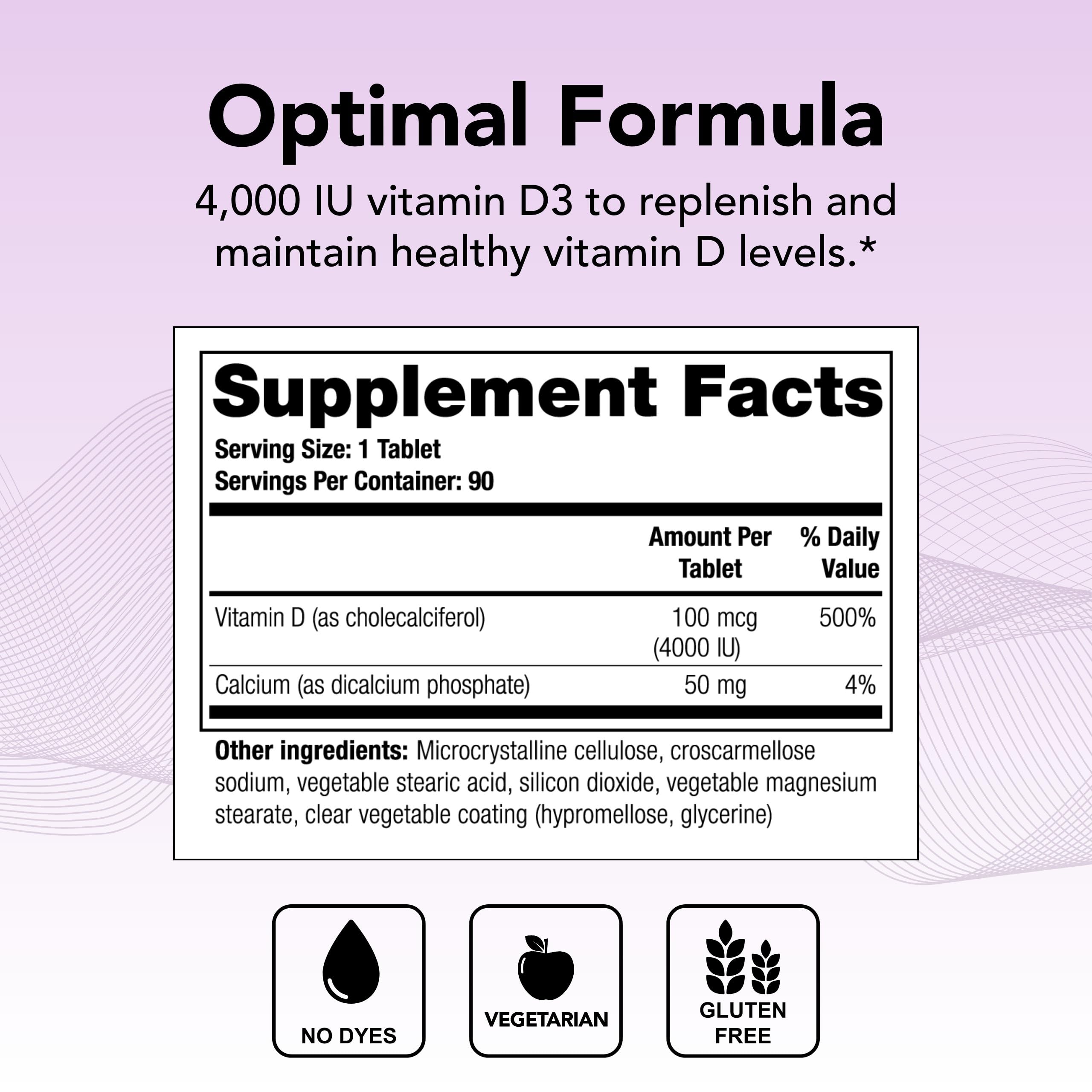 Close-up of Thera-D tablets showing high potency vitamin D3.