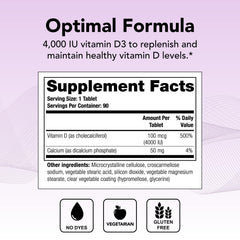 Close-up of Thera-D tablets showing high potency vitamin D3.