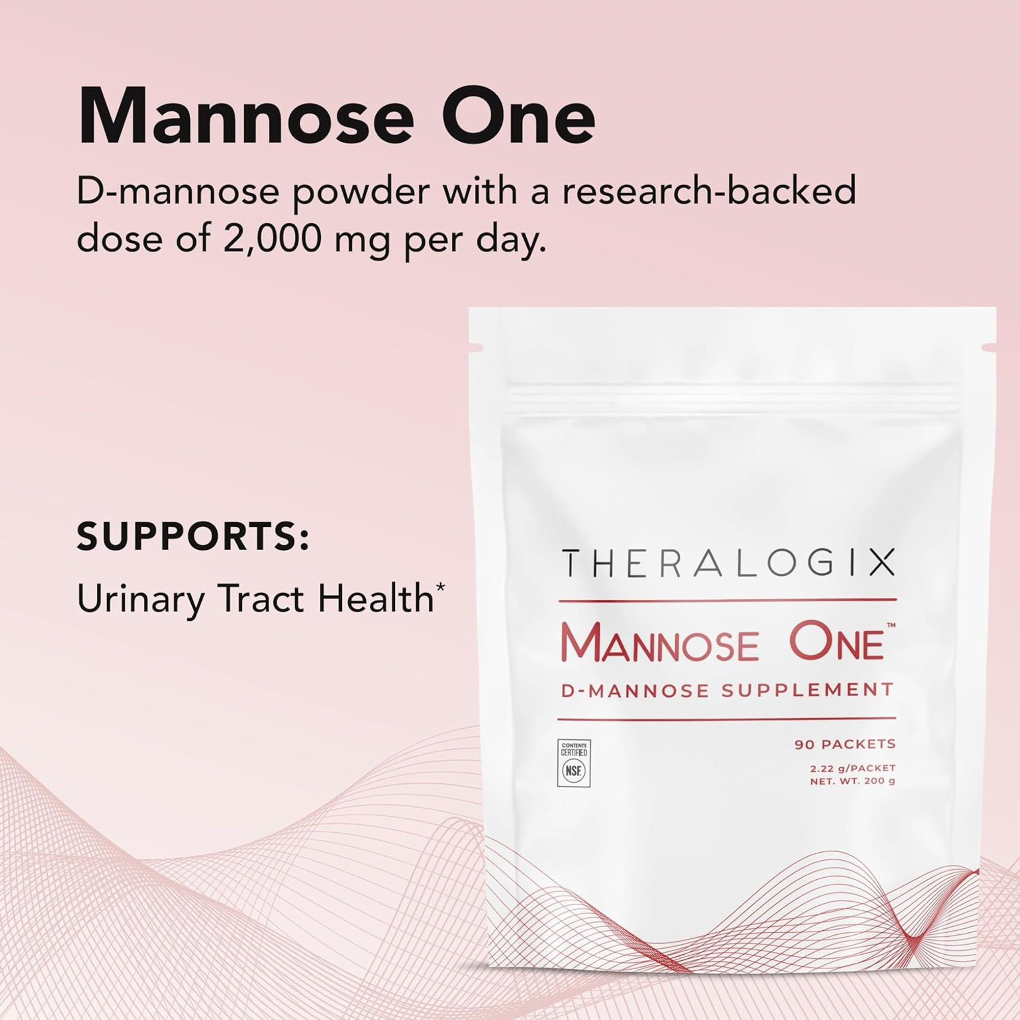 Close-up of TheraCran One + Mannose One capsules for daily use.