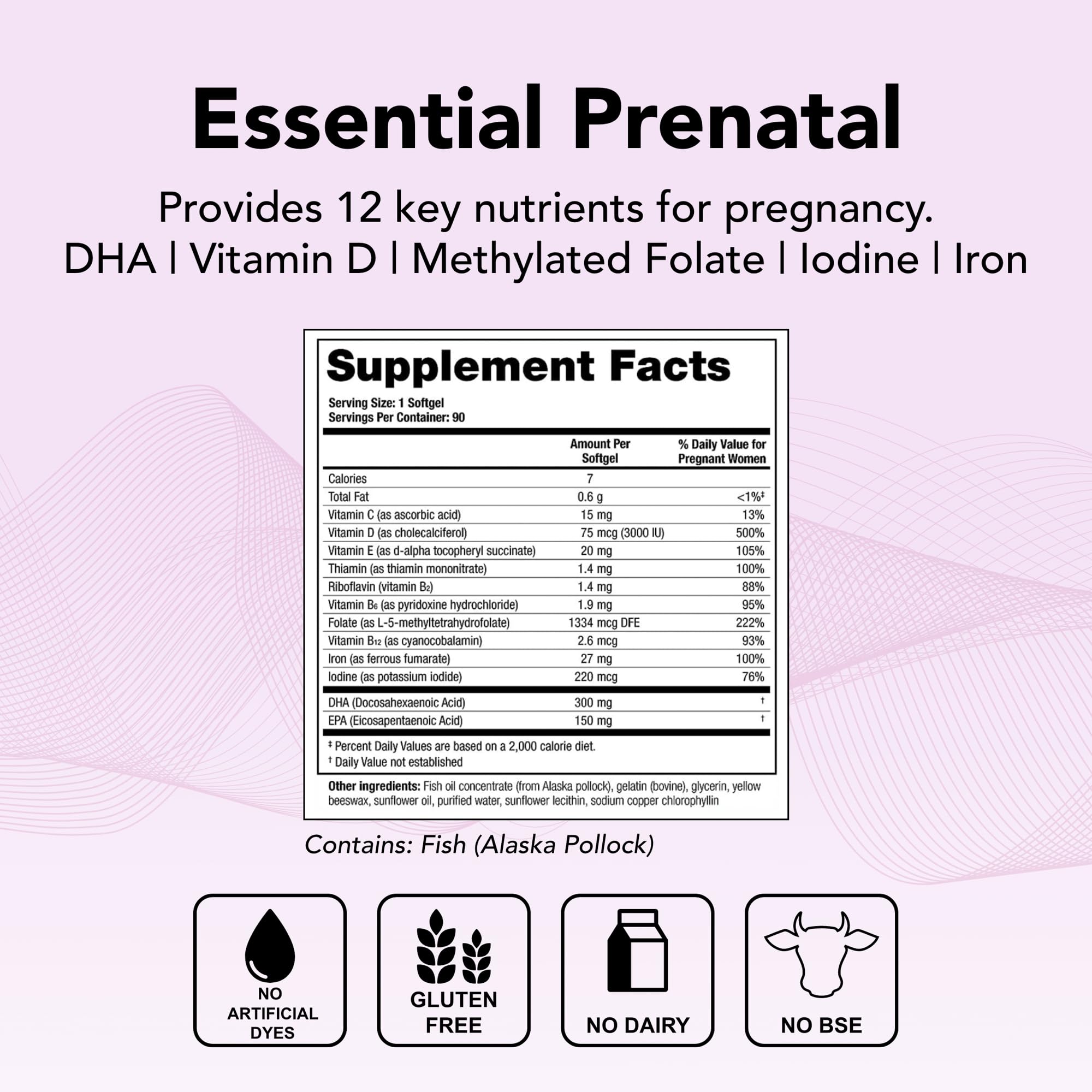 Theralogix TheraNatal One DHA AlaskOmega softgel close-up for omega-3 support