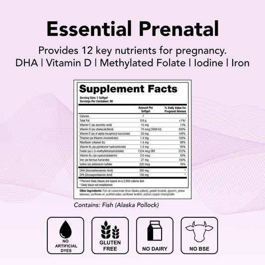 Theralogix TheraNatal One DHA AlaskOmega softgel close-up for omega-3 support