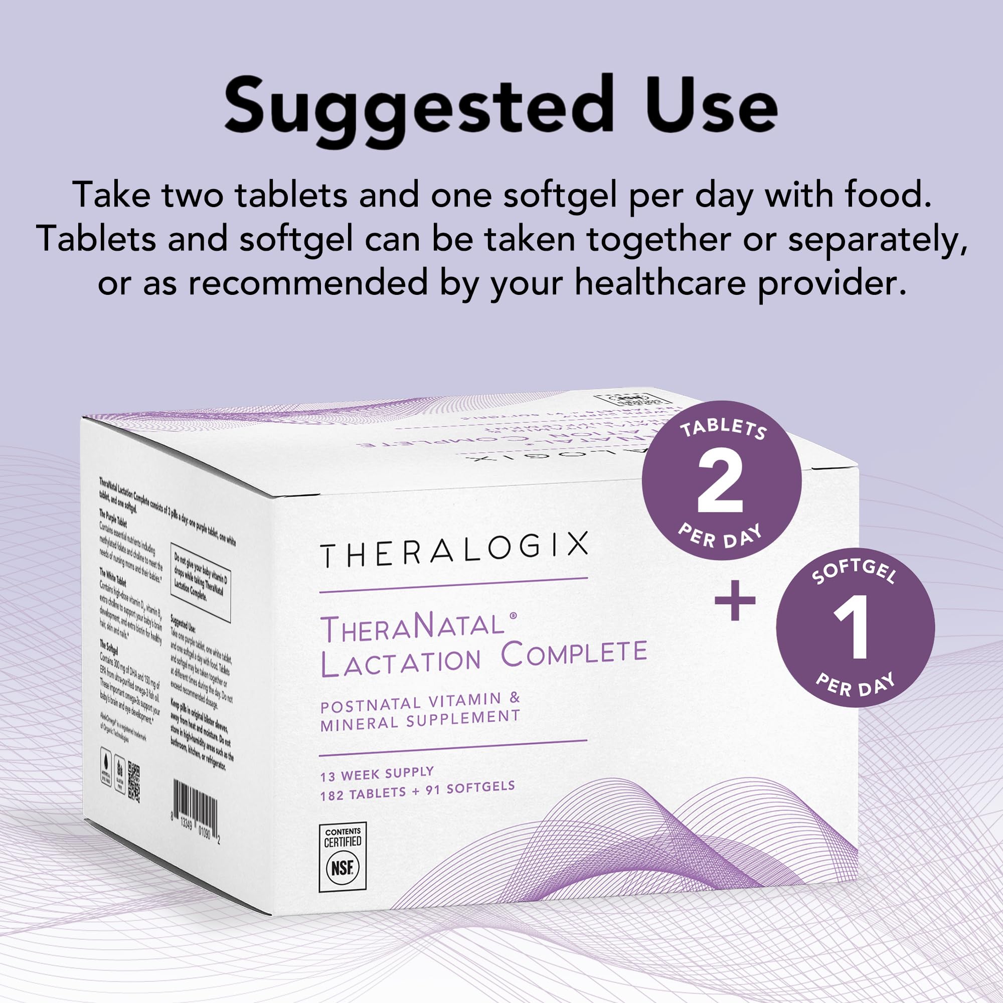 Theralogix TheraNatal vitamin D3 capsules highlight daily mom nutrition.