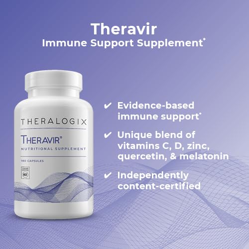 Close-up of Theravir D3 capsules for daily immune support