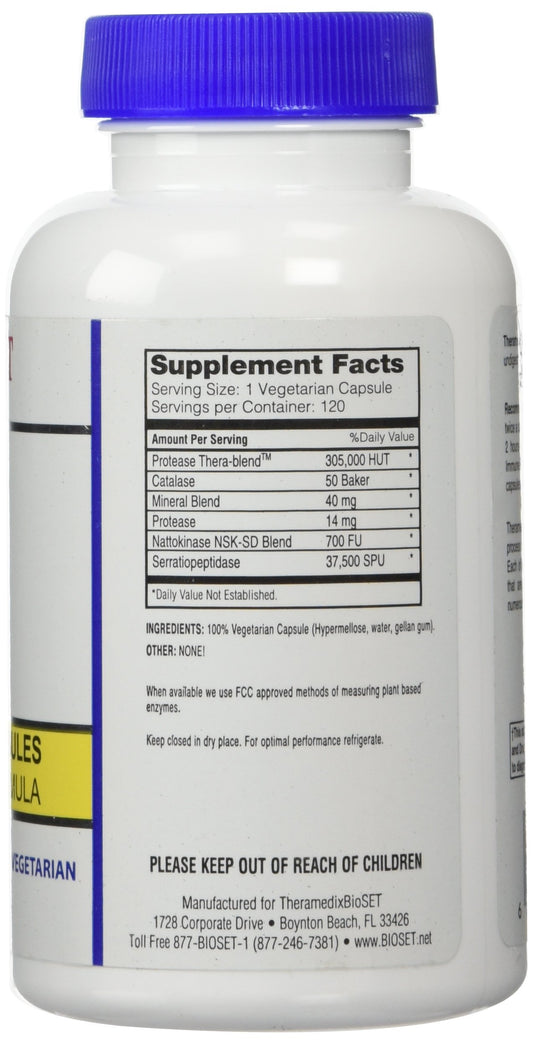 Theramedix BioSet Immune Support capsules close-up highlighting VegiCaps.