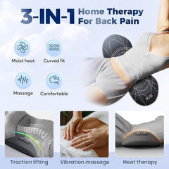 Therapillow traction massager with heat for targeted back relief