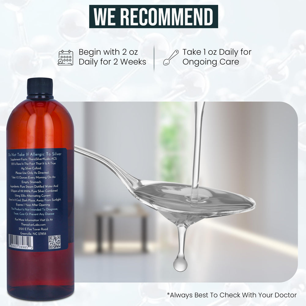 TheraSilver ACS225 family-size 32oz bottle for whole household.