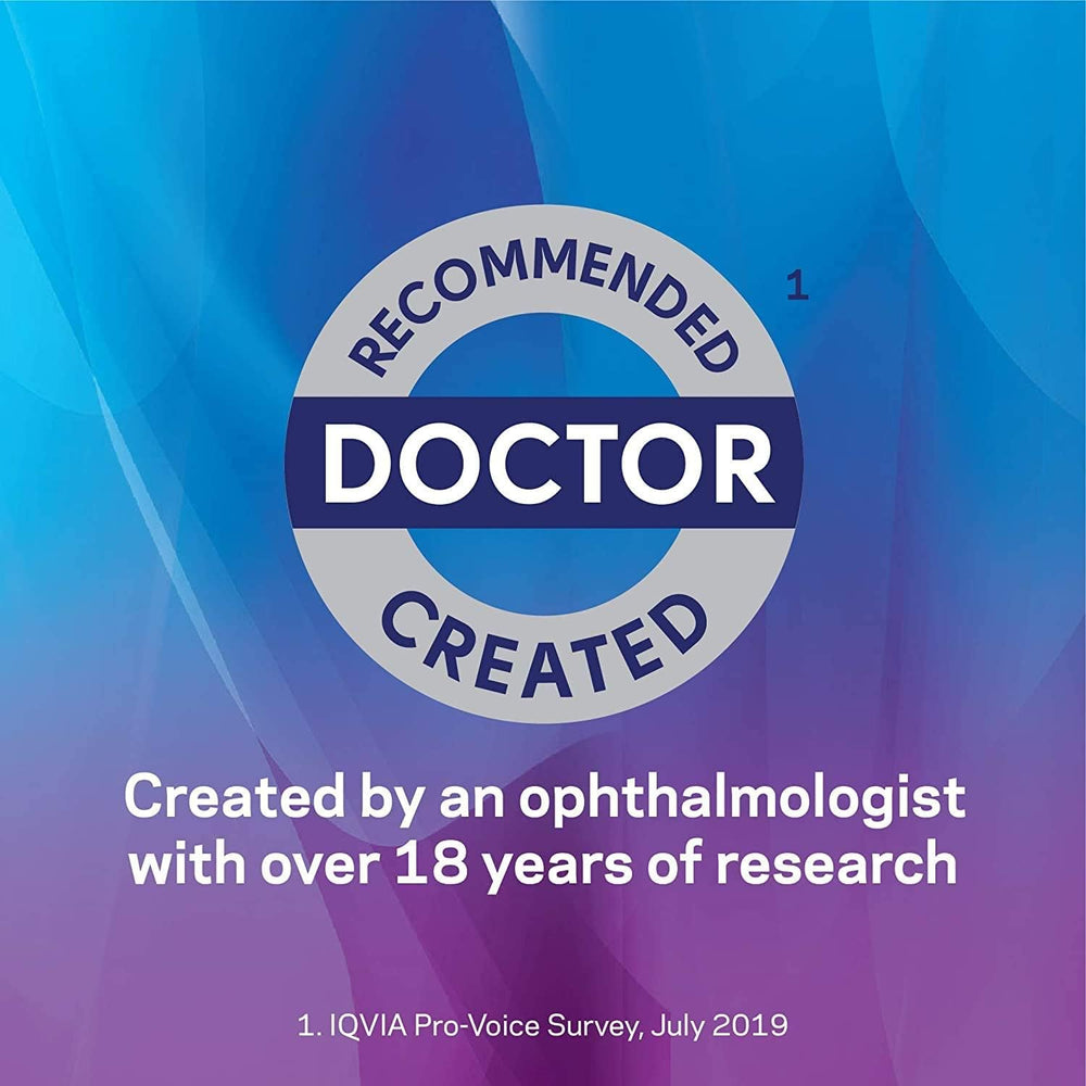 TheraTears eye-drop application for quick lubrication on the go.