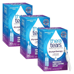 TheraTears Dry Eye Therapy vials provide gentle lubrication for dry eyes.