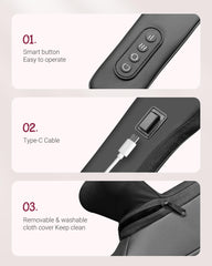 THERAZZAGGE 3 intensity levels tailor massage to your comfort level.