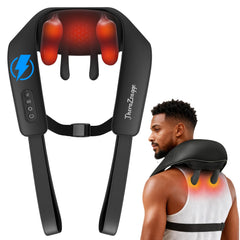 THERAZZAGGE cordless neck massager with ergonomic fit for targeted neck relief at home.
