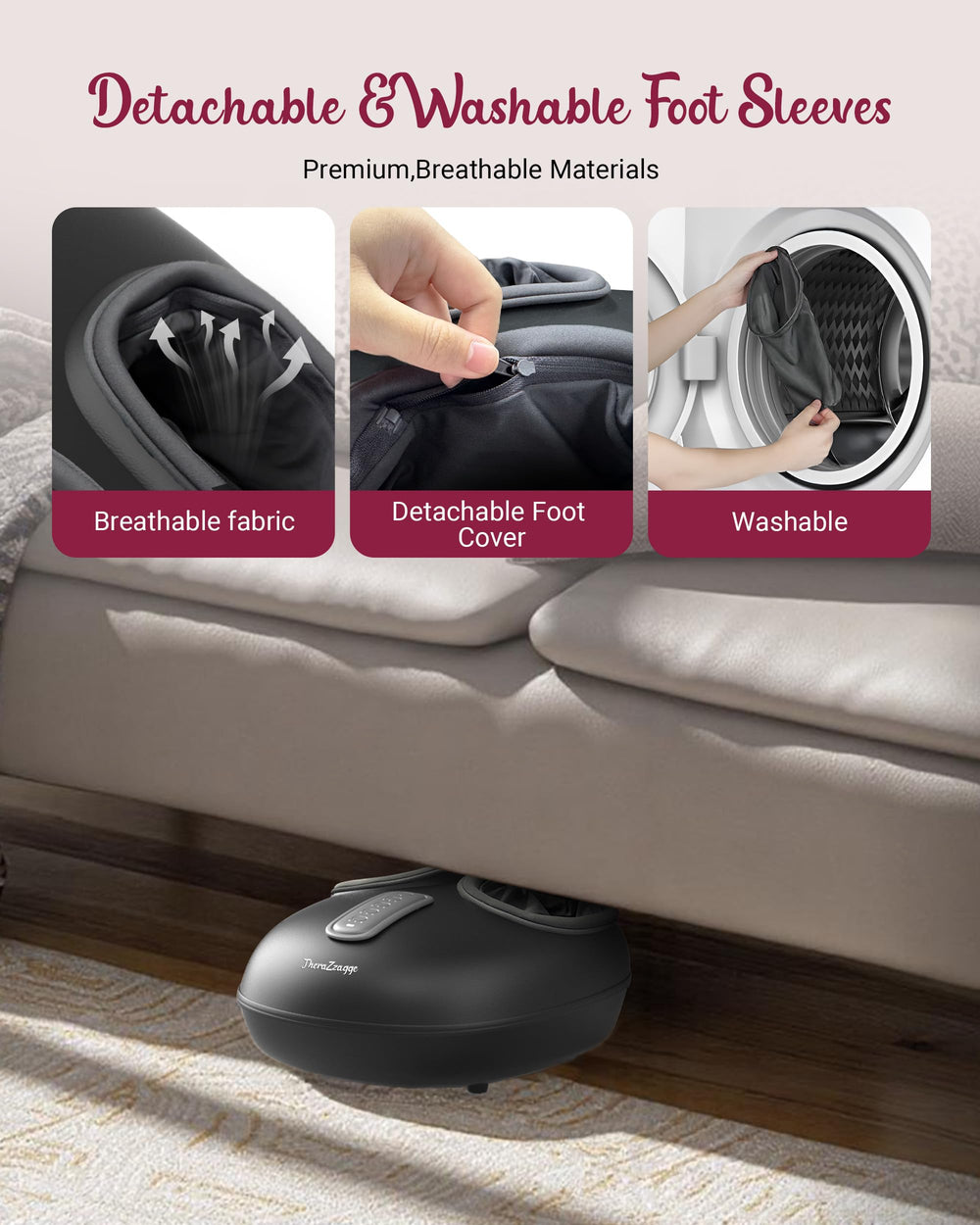 THERAZZAGGE removable washable foot covers for hygiene