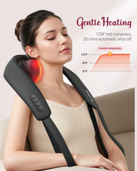 THERAZZAGGE heat settings 104°F and 120°F add gentle warmth for relaxation.