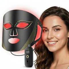 THERAZZAGGE red light mask close-up highlighting 850nm LEDs for at-home skin support