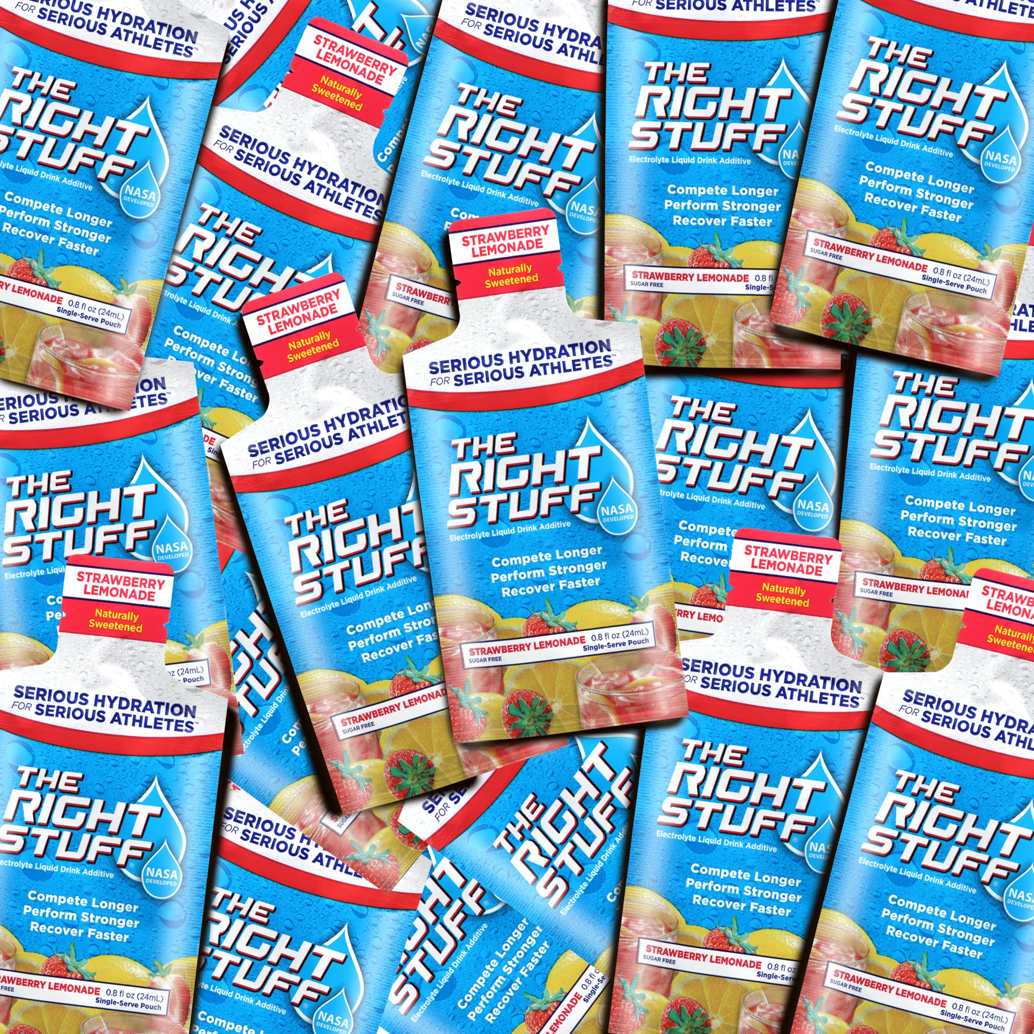 The Right Stuff dissolving concentrate in water for fast rehydration after activity.