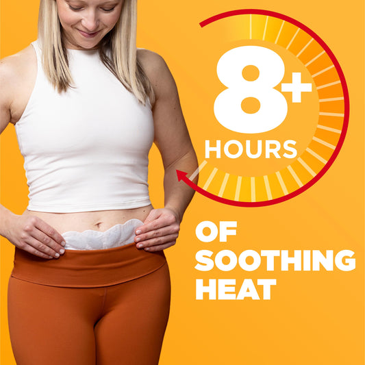 ThermaCare ultra-thin heat wrap fits comfortably under clothes for all-day wear.