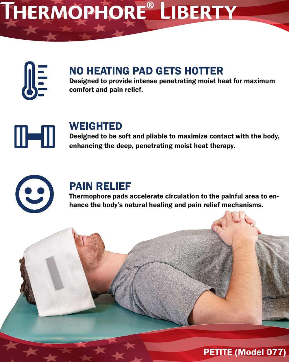 Thermophore Liberty applied to the neck to ease tension and stiffness.