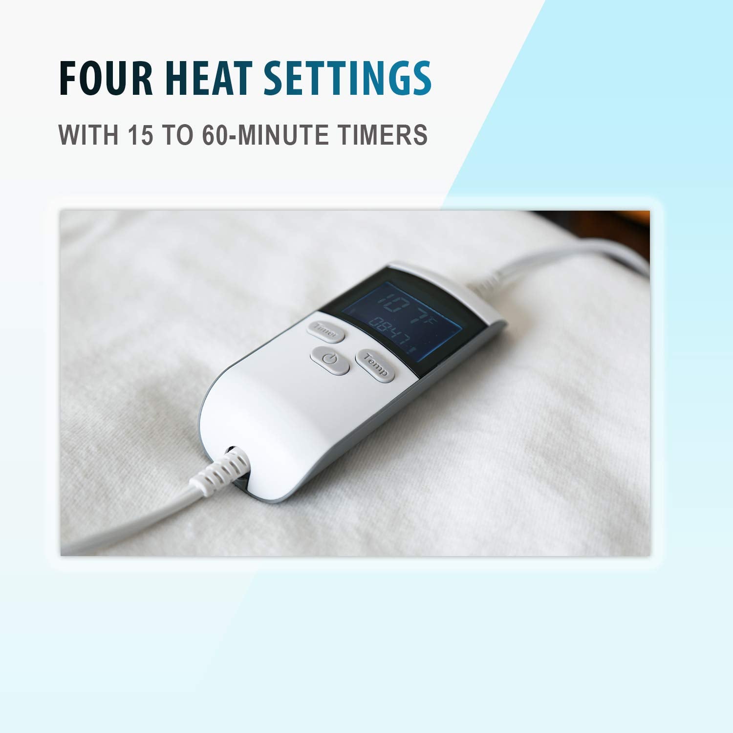 ThermoRelief pad offers adjustable high-heat settings from 113 to 167 degrees.