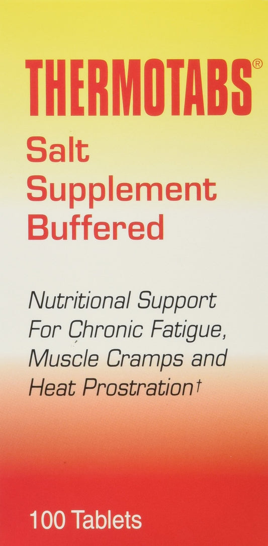 Close-up of Thermotabs tablets highlighting sodium and potassium balance for workouts