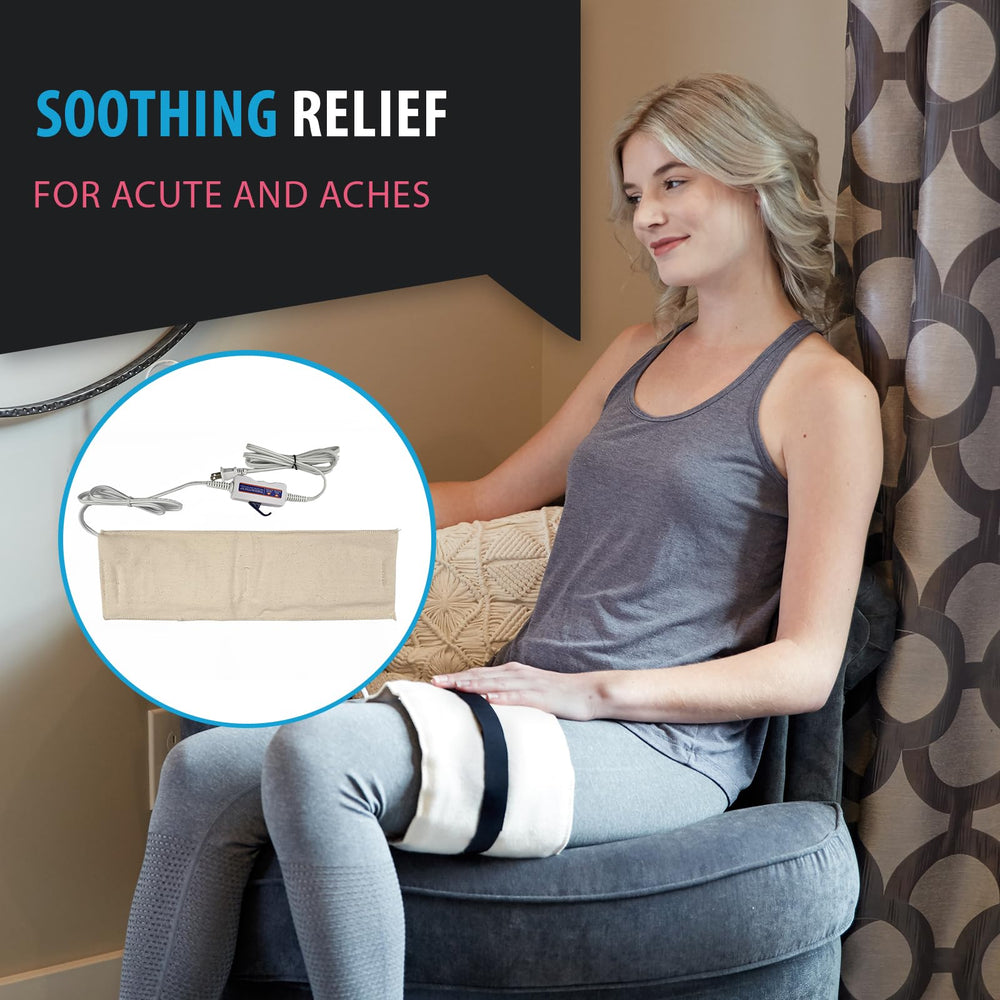 Moisture condensation technology delivers penetrating heat with Thermotech pad.
