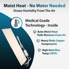 No water needed during use thanks to air moisture condensation within the cover