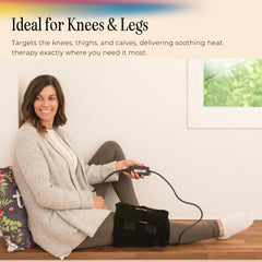 Thermotex knee heating pad layered construction suggests durable design.