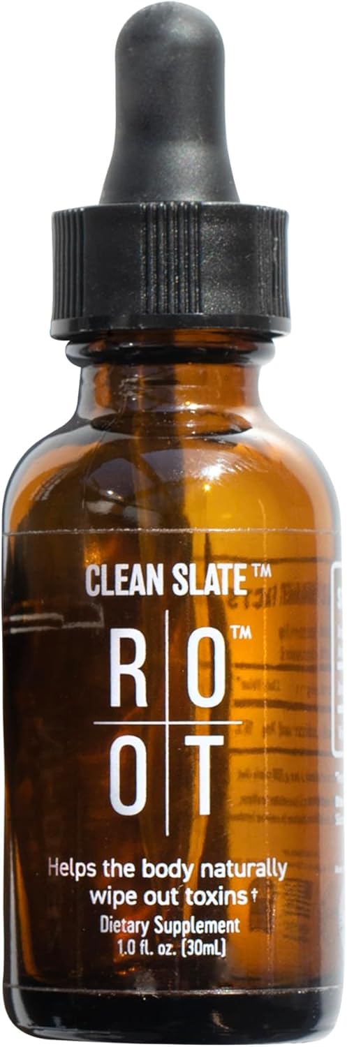 Therrootbrands Root Wellness Clean Slate bottle with a dropper for easy daily use.