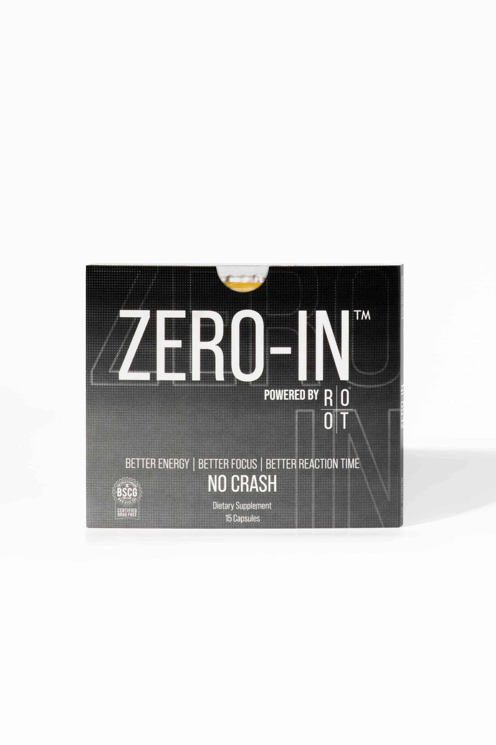 THEROOTBRANDS Root Wellness Zero-In turmeric capsules support daily vitality.