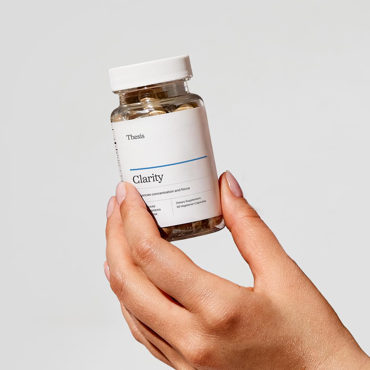 Thesis Clarity vegan capsules ready for daily routine and focus