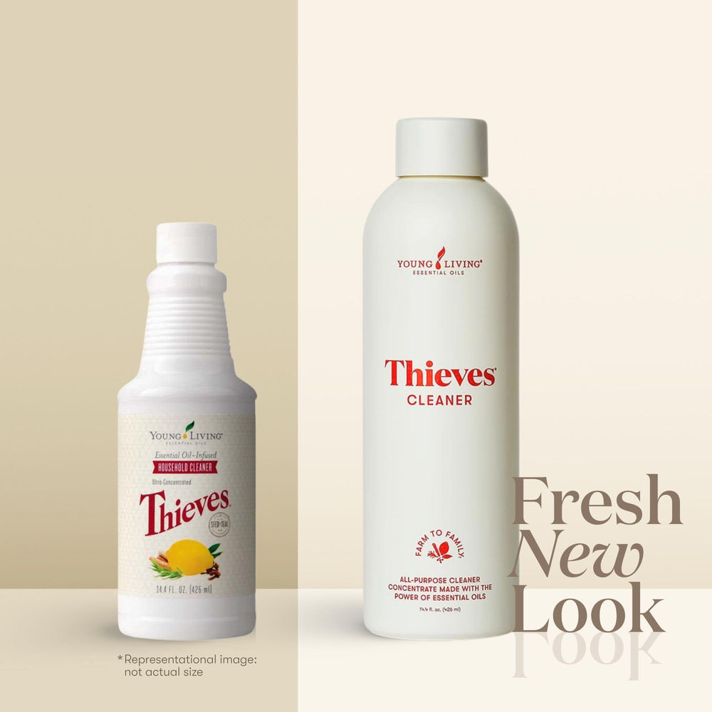 Thieves cleaner pour cap shows easy dilution for versatile all-purpose use.