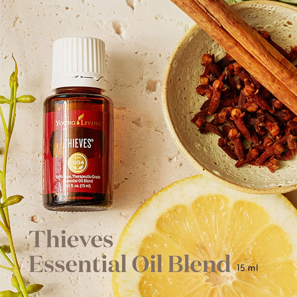 Thieves diffuser ambience releasing spicy-citrus notes to brighten a room.