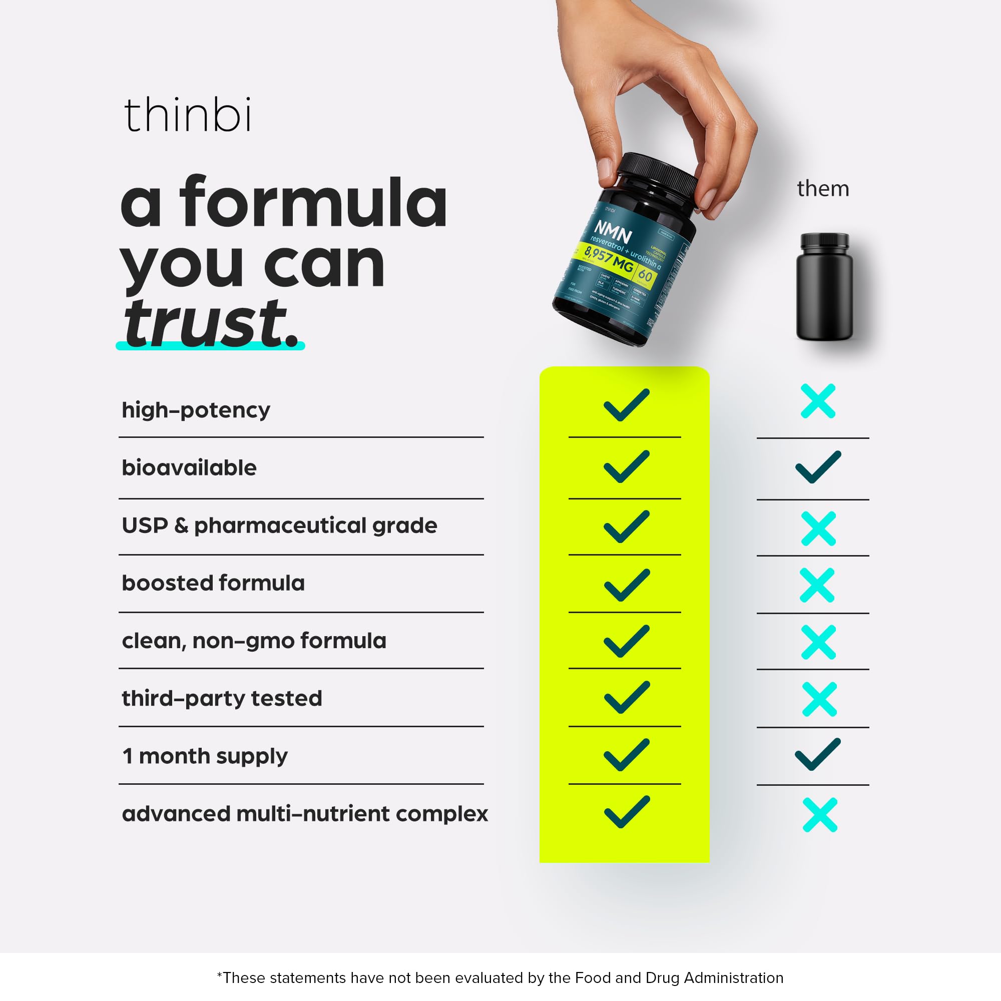Thinbi NMN supplement user enjoying daytime energy and focus.