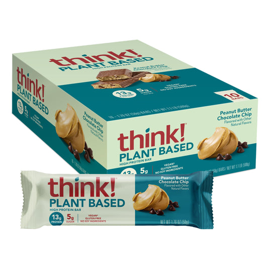 think! bar peanut butter chocolate chip packaged for convenient snacking on the go