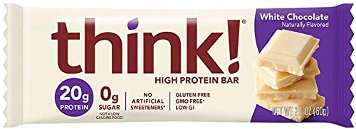 Think Thin bars assorted flavors display; perfect pantry grab-and-go snack.