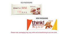 thinkThin Salted Caramel bar in hand for on-the-go snacking with fiber