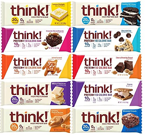 Think Thin Super Variety Pack 20 flavor-count display; convenient protein assortment.