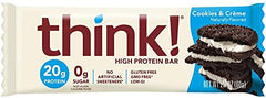 Think Thin zero sugar nutrition panel; great taste with less sugar.