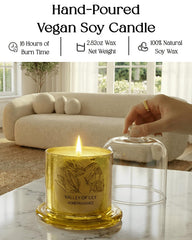 ThinkLabs embossed glass jar adds elegant decor while releasing soothing aroma